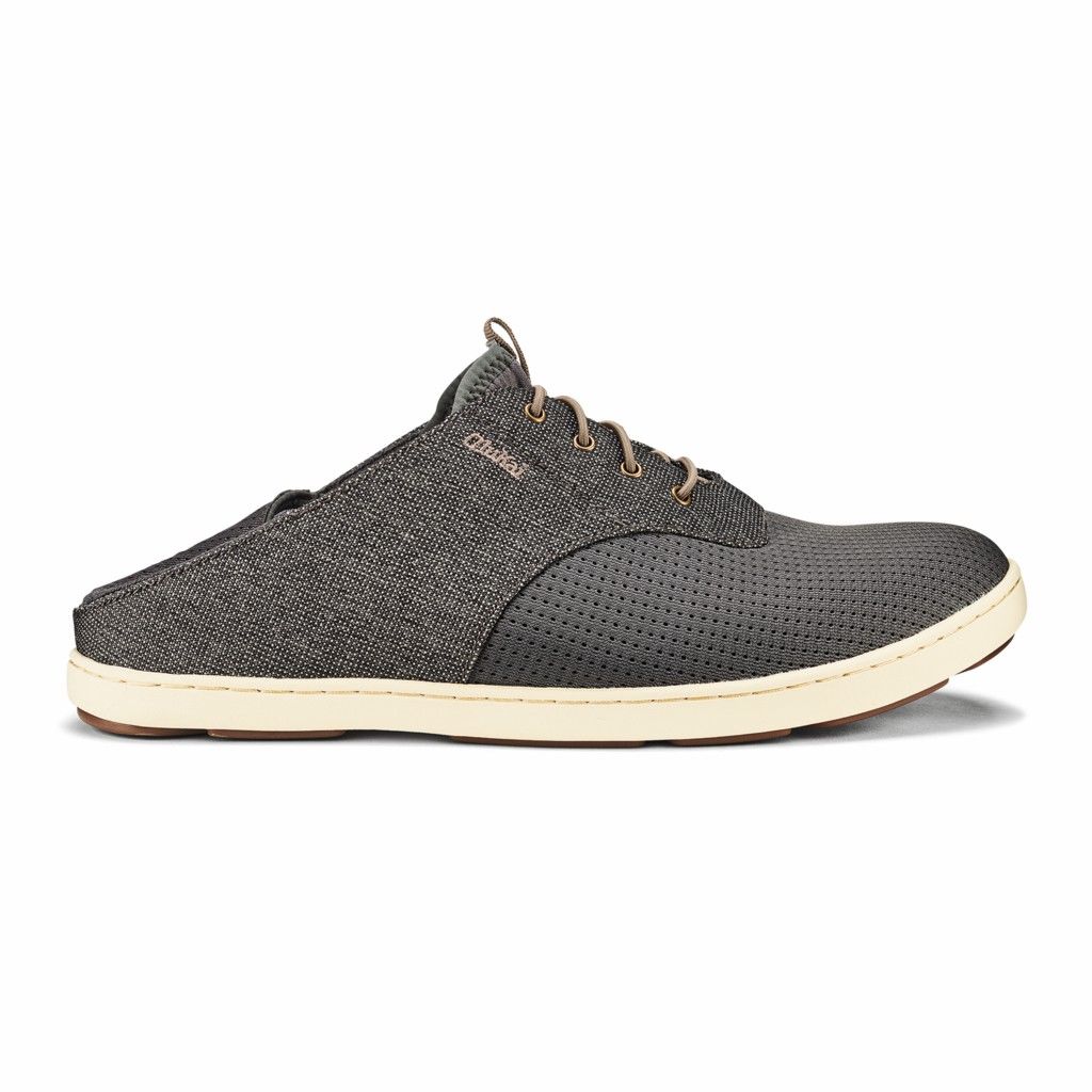 Olukai Men's Nohea Moku Slip On Shoe - Charcoal / Clay US086-754